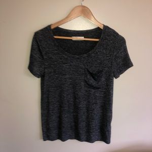 Abercrombie gray/black heathered knit t